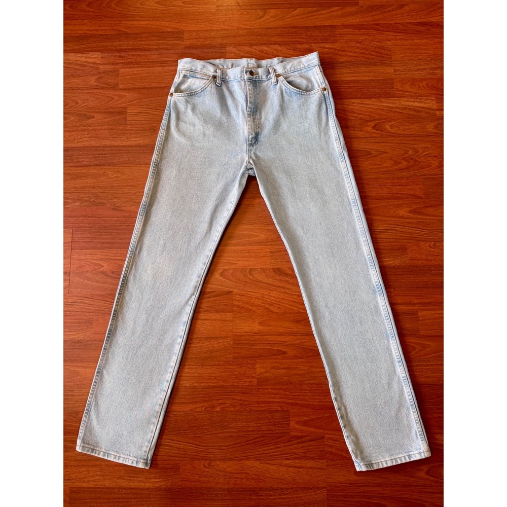 Wrangler Cowboy Cut Original Fit Light Wash Jeans Mens 36x36 Denim #western